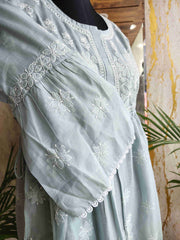 Cotton Chikankari Short Top