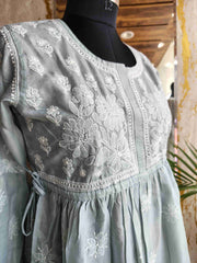 Cotton Chikankari Short Top