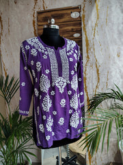 Rayon Chikankari Short Kurti