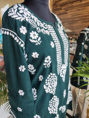 Rayon Chikankari Short Kurti