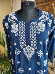 Rayon Chikankari Short Kurti