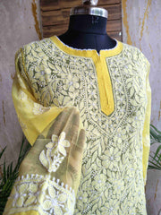 Chiffon Short Kurti Front Full Jaal