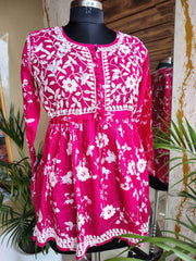 Cotton Printed Chikankari Top