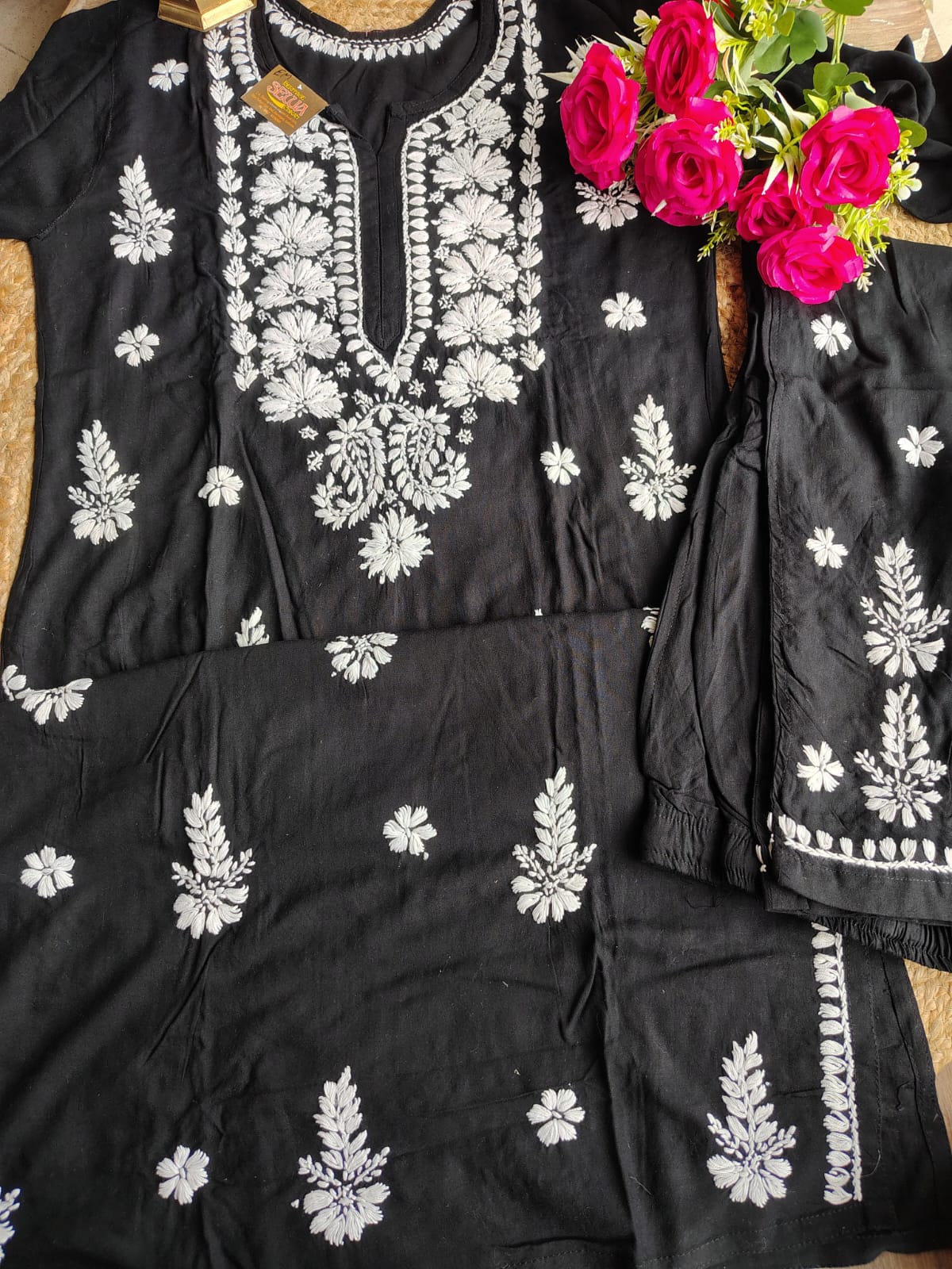 Rayon Chikankari Cordset