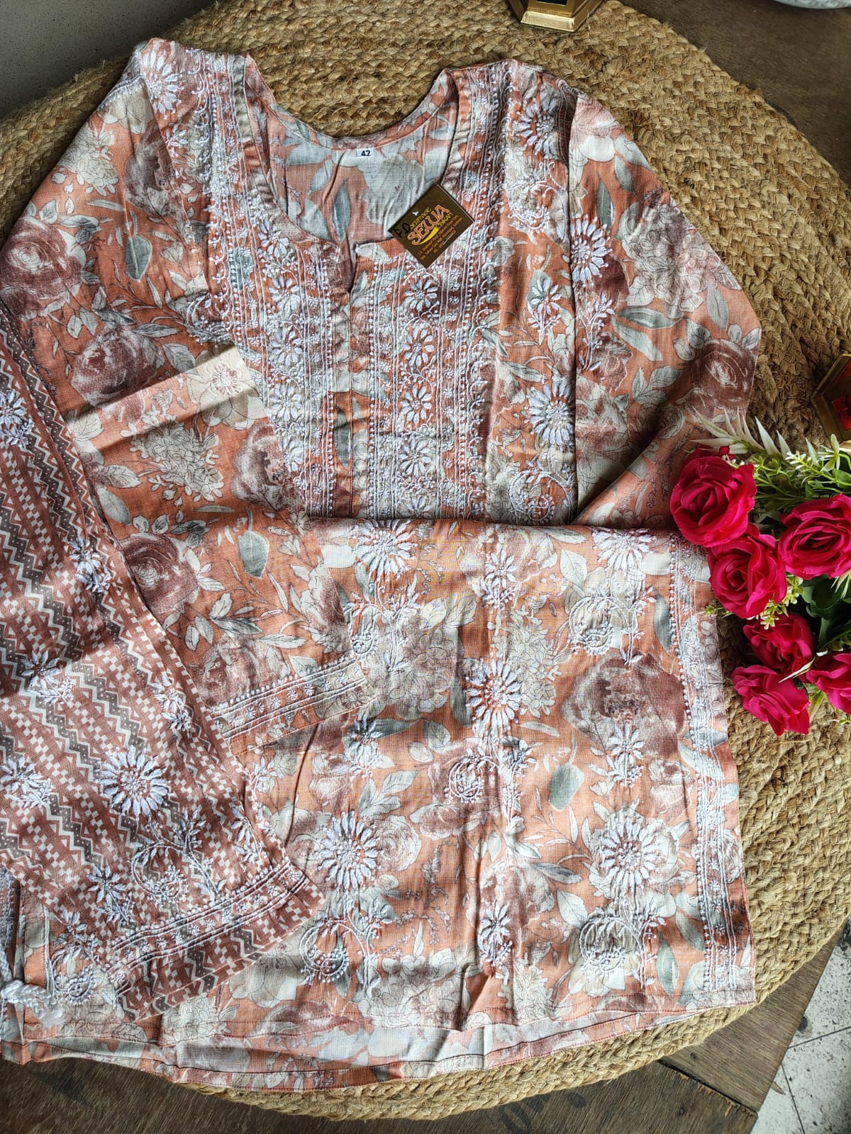 Cotton Printed Chikankari Cordset