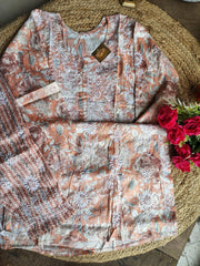 Cotton Printed Chikankari Cordset