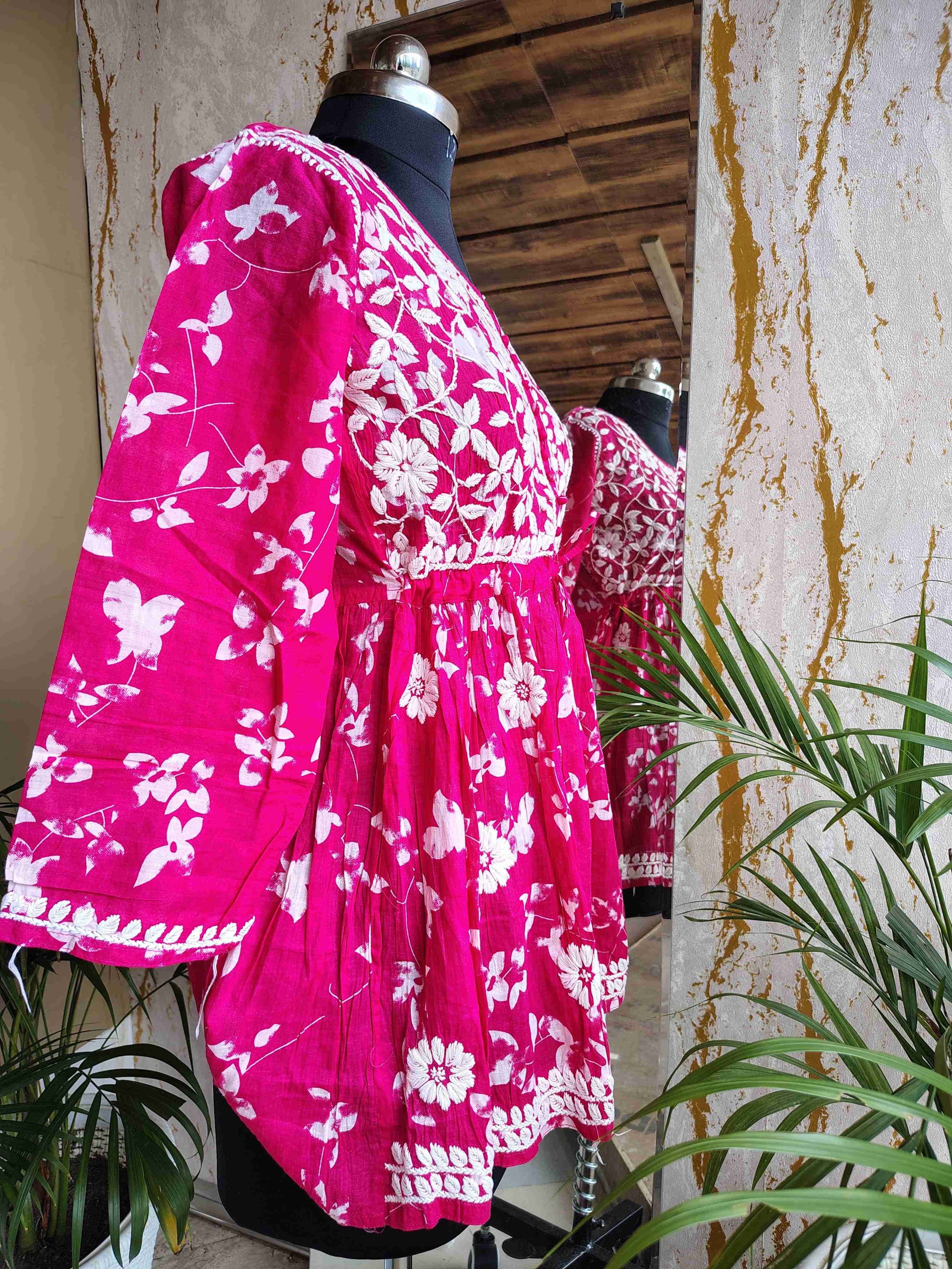 Cotton Printed Chikankari Top