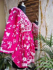 Cotton Printed Chikankari Top