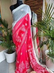 Pure Georgette Ombre Saree