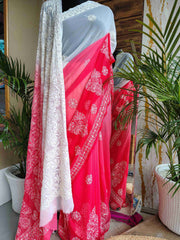 Pure Georgette Ombre Saree