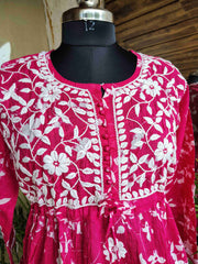 Cotton Printed Chikankari Top